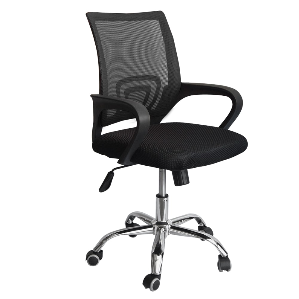Ergodynamic Best Blk Mid Back Mesh Office Chair Cost U Less