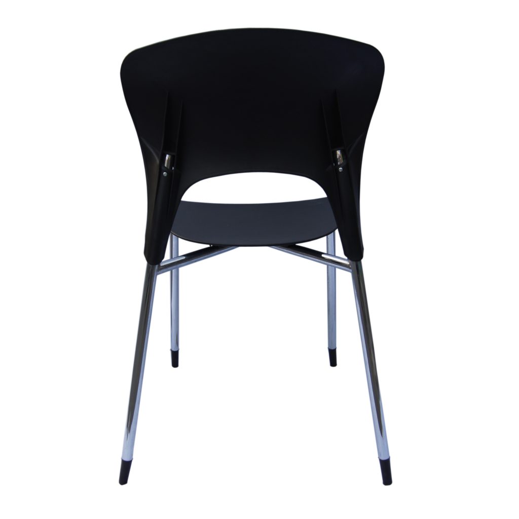 Sumo SC05BLK Plastic Stacking Chromed Pantry Chair Cost U Less