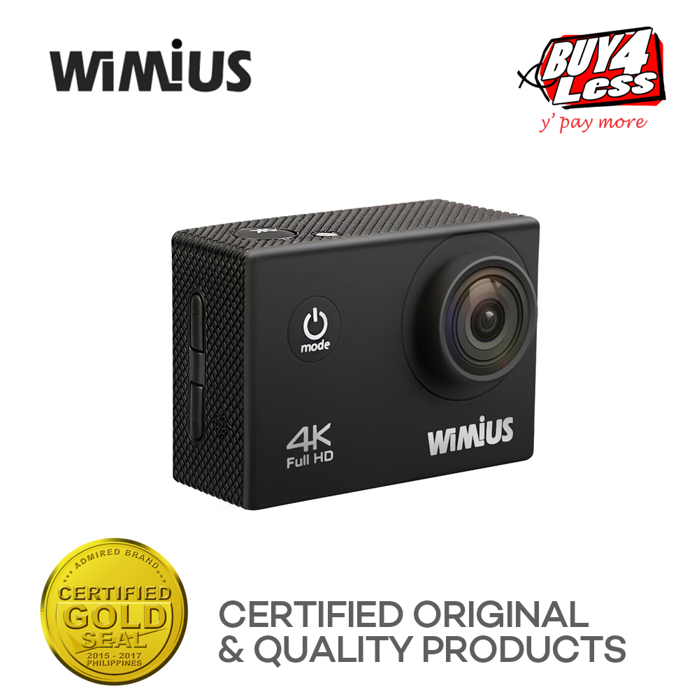 WiMiUS L2 Action Camera 4K 12MP Con WiFi, 2 Batterie, Impermeabile 40m, 170° E Schermo 2.0"