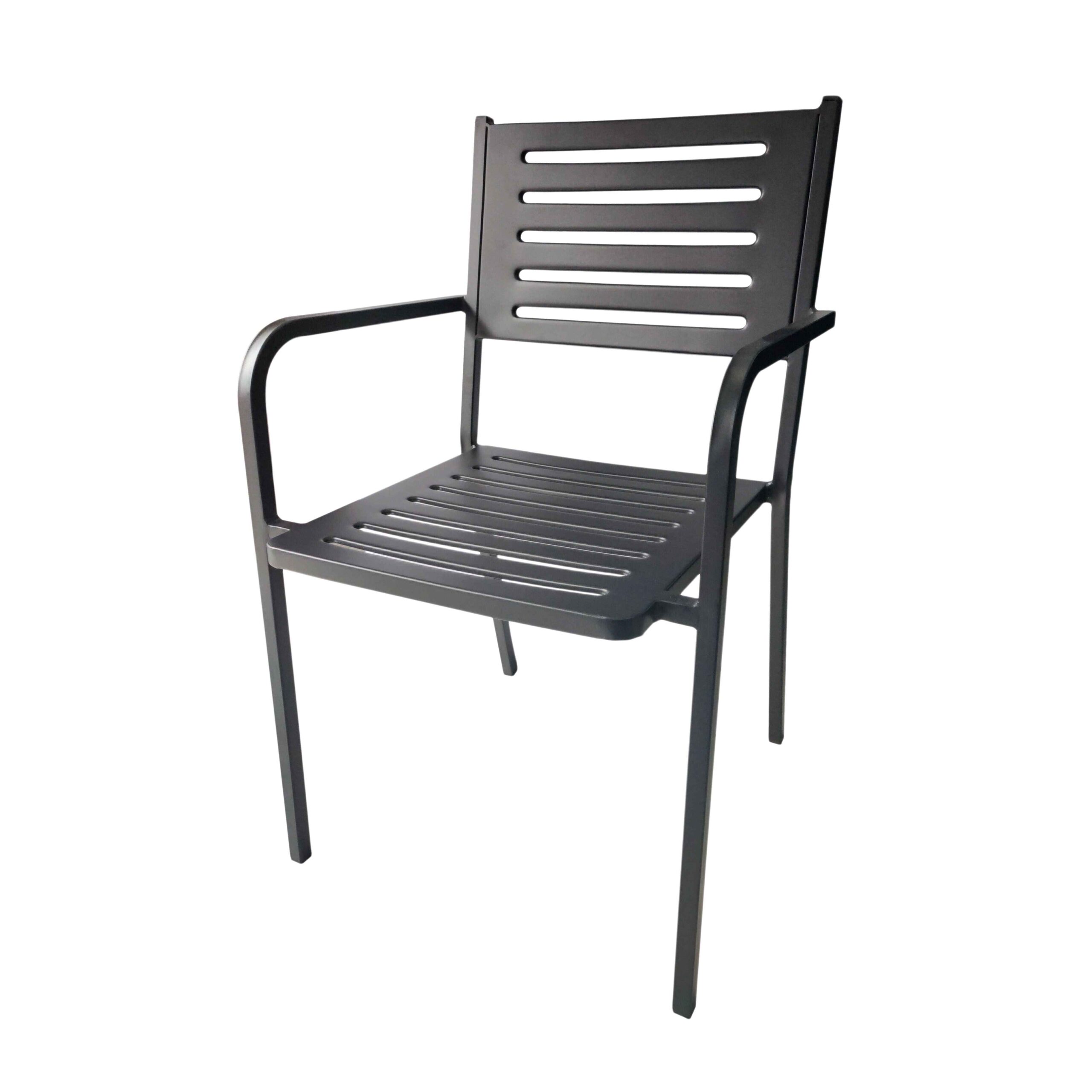 Sumo BIGBUCKS ABLK All Steel Cafe Arm Chair Powder Coated Steel Frame