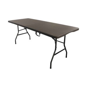 BUY4LESS BT18074RTF 6-Foot Rattan Fold-in-Half Table