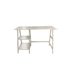 ERGODYNAMIC FST12048WHT DESK W/ SHELVES SIZE