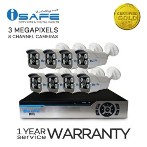 8 Channel AHD8CH-KIT3MP Camera Kit *Night Vision with Infrared (IR) capable Cameras *Indoor/Outdoor weatherproof Cameras