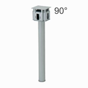 Ergodynamic TS-90D Arc 90 Degree 4 way Table Leg Support Connector, Gray Powder coated steel frame